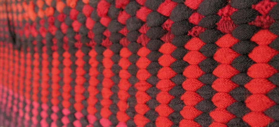 Κιλίμι αργαλειού | Luxury patchwork rug woven with cloth. Dimensions 1,20m x 1,20m